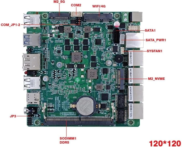 Alt view image 6 of 6 - Firewall Micro Appliance N150Upgraded N100, 4C/4T,4Xi226-V 2.5G Fanless Mini PC,6*USB,1*HDMI,1*DP 1*RJ45 COM,Small Desktop PC Computer for Industrial Business Office No Ram No Storage