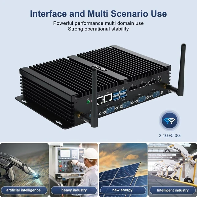 Alt view image 6 of 7 - HISTTON Fanless Mini PC Desktop PC 5-8250U, 8GB RAM/128GB SSD/1TB HDD