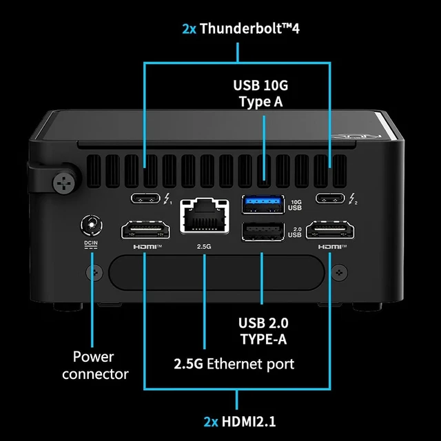 Alt view image 6 of 7 - NUC 15 Pro NUC15CRHU7 Mini PC with Intel Core Ultra 7 255H