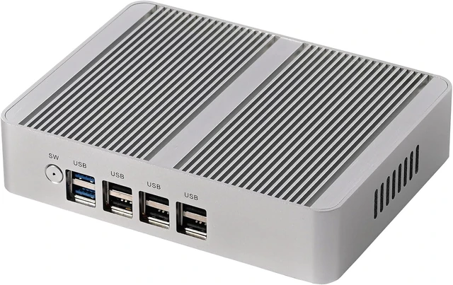 Alt view image 4 of 6 - Mini PC with 12th Gen N100(Up to 3.4GHz), 8GB DDR4 RAM 128GB SSD Mini Desktop Computer 4K-Triple-Screen Dual LAN for Personal Media Office