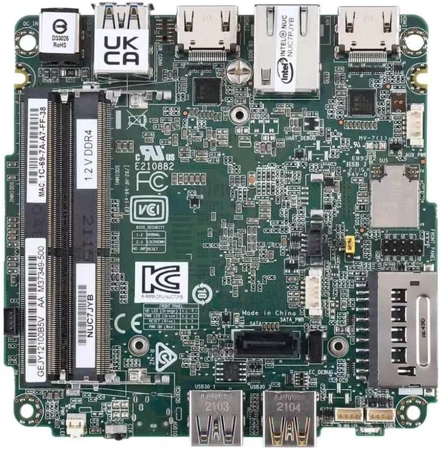 Alt view image 6 of 7 - Micro Firewall Appliance/Mini PC, 2*DDR4 /J5005 4 Core Processor, Mini Computer 16G RAM 256G SSD,Desktop Computer 4K 2HD,USB3.0,WiFi/Win10/Linux,Realtek Gigabit Ethernet Card for Home Office, Business