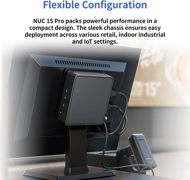 Alt view image 4 of 7 - NUC 15 Pro NUC15CRKI3 Mini PC with Intel Core 3 100U CPU