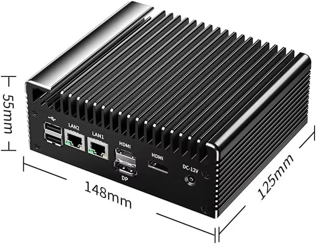 Alt view image 2 of 4 - Fanless Mini PC Intel N150, 2.5G Dual LAN, Industrial Firewall Appliance