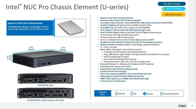 Alt view image 2 of 6 - NUC 12 Element Mini PC i3-1215U Intel UHD Graphics 16GB RAM Windows11