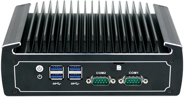 Alt view image 2 of 4 - Fanless Mini PC, Industrial PC, TPM2.0, I3 10110U, BX01, 2 x COM, SIM Slot, HDMI, DP, 2 x I210 LAN, Vesa Mount, WOL, PXE, Watchdog, 16G RAM, 256G SSD