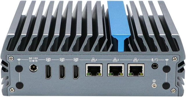 Main image of Embedded Industrial Computer, Mini PC, I3 1215U, IX21, 3 x HDMI, 3 x LAN, SIM Slot, Expandable GPIO 936V Wide Voltage Power, 0 RAM, 0 Storage, Barebone No System