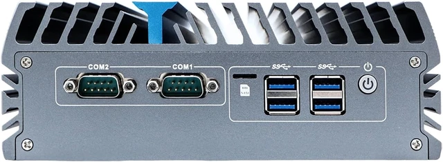 Alt view image 6 of 7 - Embedded Industrial Computer, Mini PC, I3 1215U, IX21, 3 x HDMI, 3 x LAN, SIM Slot, Expandable GPIO 936V Wide Voltage Power, 0 RAM, 0 Storage, Barebone No System