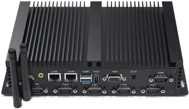 Main image of VENOEN Industrial Fanless Mini PC J4125,Win 10 pro,Micro Desktop Computer 8G DDR4 256G SSD,HD,VGA,2 RJ45 LAN,6 RS232/485 COM,WiFi,BT
