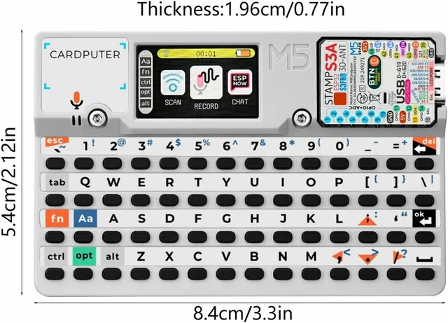 Alt view image 3 of 7 - Interactive Miniature Computer with 56 Keys Programmable Option