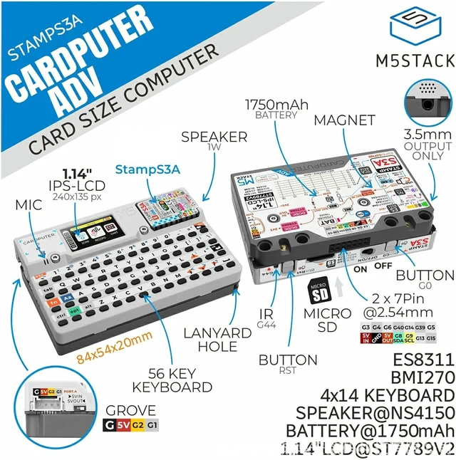 Alt view image 5 of 7 - Interactive Miniature Computer with 56 Keys Programmable Option