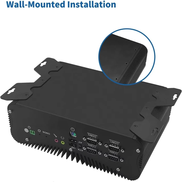 Alt view image 7 of 7 - SJRC Industrial Mini PC Core i7-10610U Fanless,DDR4 Barebone NO RAM/SSD/OS, 6 RS232/485 COM, Gbe LAN, 6 USB, GPIO, Support Win/Linux, 9-36V 3pin DC