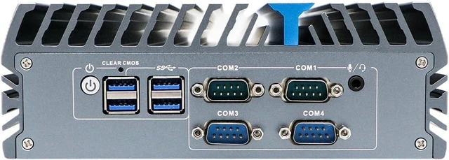 Alt view image 5 of 7 - Industrial Embedded Computer, Mini PC, J6412, IX20, 4 x RS232 485, 2 x HDMI, VGA, Expandable CAN GPIO 936V Wide Voltage, 8G RAM, 128G SSD