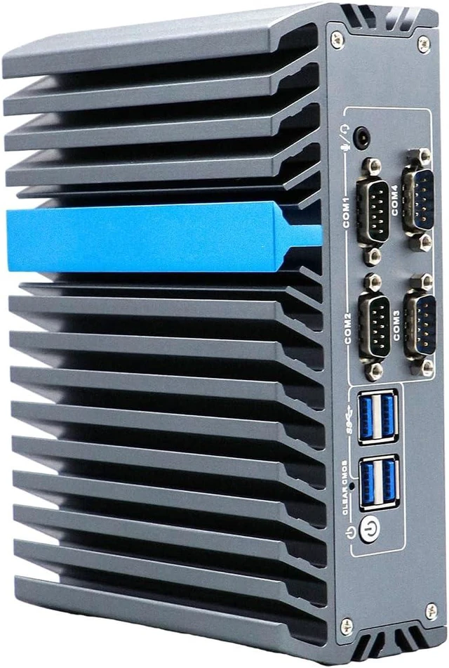 Alt view image 7 of 7 - Industrial Embedded Computer, Mini PC, J6412, IX20, 4 x RS232 485, 2 x HDMI, VGA, Expandable CAN GPIO 936V Wide Voltage, 8G RAM, 128G SSD