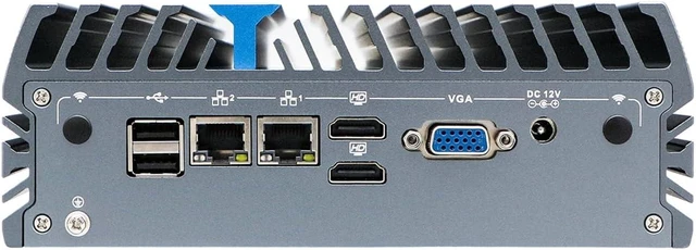 Alt view image 6 of 7 - Industrial Embedded Computer, Mini PC, J6412, IX20, 4 x RS232 485, 2 x HDMI, VGA, Expandable CAN GPIO 936V Wide Voltage, 8G RAM, 128G SSD