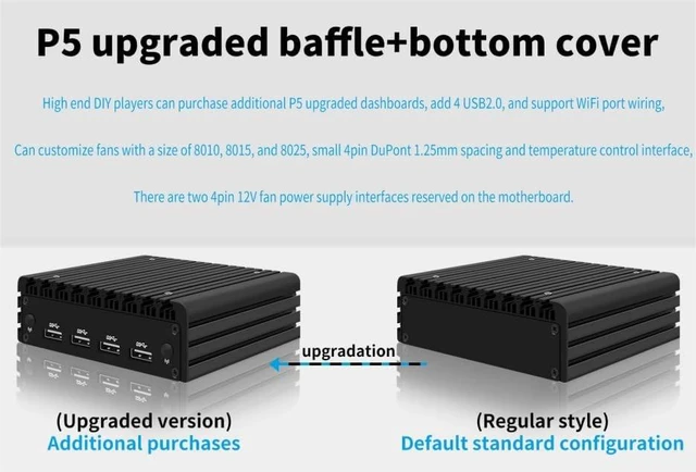 Main image of X86 P5 Fanless Mini PC Firewall Router 12th Gen Intel N150