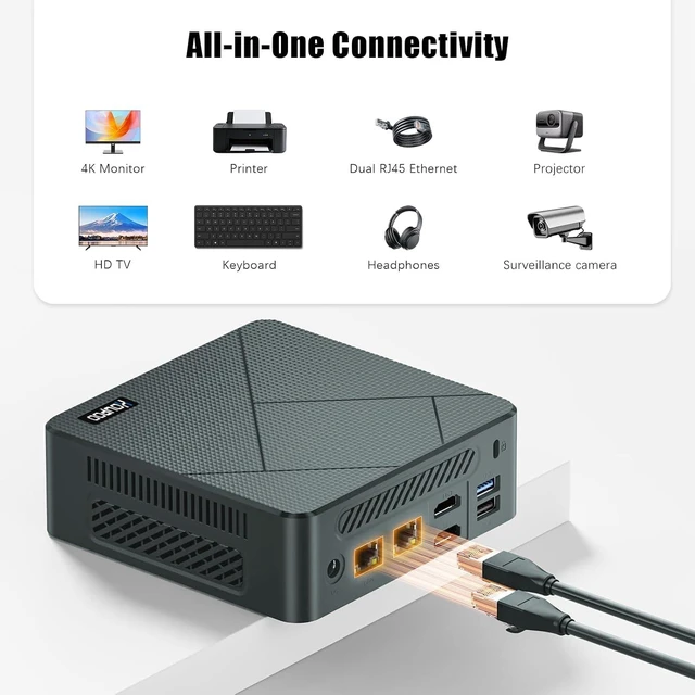 Alt view image 6 of 7 - S1 Mini PC for Office, Ryzen 5 3501U 8GB DDR4 RAM 256GB SSD