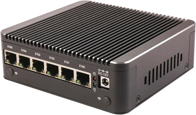 Alt view image 3 of 5 - Micro Firewall Appliance, Mini PC, OPNsense, VPN, Router PC, Pentium Gold 7505, RS55, 6 x 2.5GbE I226-V, COM, HDMI, DP, Type-C, 0 RAM, 0 Storage, Barebone No System