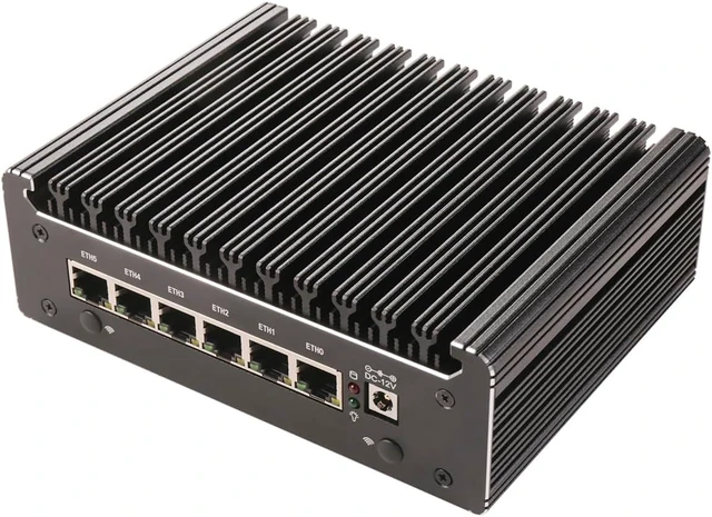 Alt view image 5 of 5 - Micro Firewall Appliance, Mini PC, OPNsense, VPN, Router PC, Pentium Gold 7505, RS53, AES-NI, 6 x 2.5GbE I226-V, COM, HDMI, DP, Type-C, 0 RAM, 0 Storage, Barebone No System