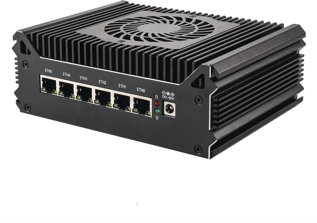 Alt view image 2 of 6 - Pentium Gold7505,Micro Firewall Appliance,Mini PC,OPNsense,VPN,Soft Router PC,6 x2.5GbE i226-V,COM,HDMI,DP,Type-C,Three Screen Display (Pentium Gold 7505/MAX Case/DDR4, 8G RAM 128G NVME SSD)