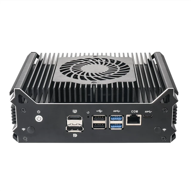 Alt view image 3 of 6 - Pentium Gold7505,Micro Firewall Appliance,Mini PC,OPNsense,VPN,Soft Router PC,6 x2.5GbE i226-V,COM,HDMI,DP,Type-C,Three Screen Display (Pentium Gold 7505/MAX Case/DDR4, 8G RAM 128G NVME SSD)