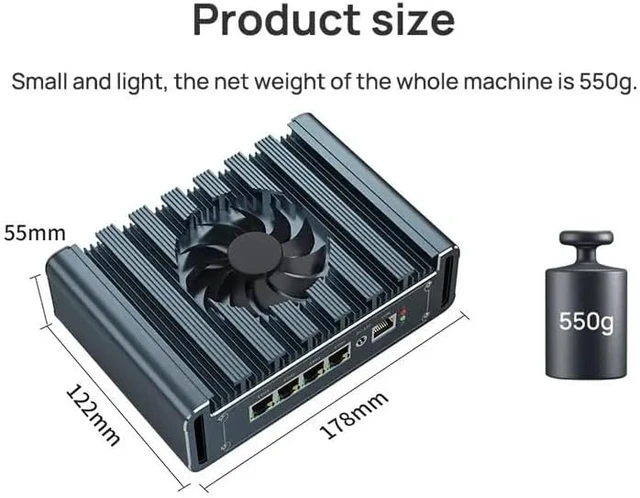 Alt view image 7 of 7 - Fanless Mini PC Celeron J6412 Quad Core,NO RAM (DDR4) NO SSD(M.2 NvmE)
