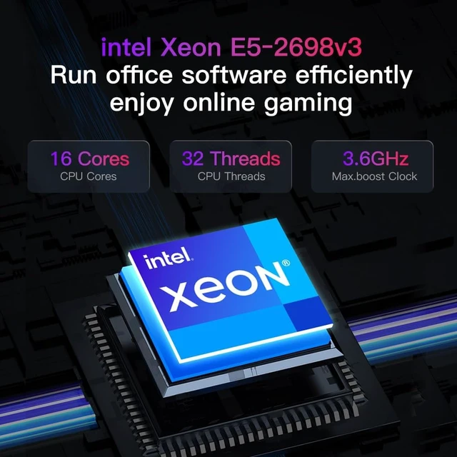 Alt view image 3 of 7 - SFF Mini PC, Xeon E5-2698 v3, GTX 1650, 16GB RAM