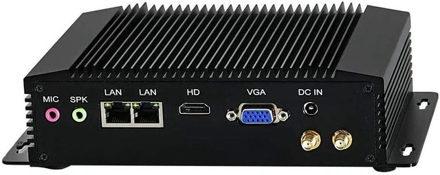 Main image of PARTAKER Fanless Industrial PC, Mini PC with Celeron J1900/N3520/N2920 CPU, 8GB Ram 128GB SSD, 2xCOM, 2xUSB 3.0, 4xUSB 2.0, 2xLAN, HD Port, VGA, Wi-Fi, Windows 10 Pro