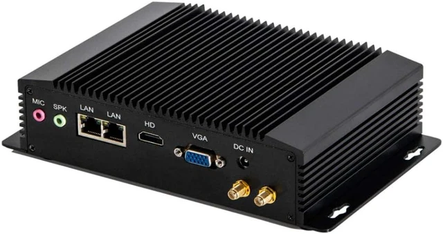 Alt view image 5 of 5 - PARTAKER Fanless Industrial PC, Mini PC with Celeron J1900/N3520/N2920 CPU, 8GB Ram 128GB SSD, 2xCOM, 2xUSB 3.0, 4xUSB 2.0, 2xLAN, HD Port, VGA, Wi-Fi, Windows 10 Pro