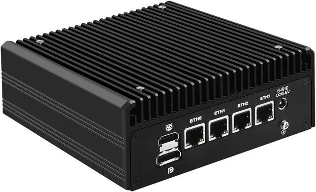 Main image of SJRC AMD Ryzen 5 5500U Fanless Mini PC 4X i226-V 2.5GbE LAN, 6-Core Desktop Radeon Graphics, Triple 4K HD/DP/USB C, TF Slot, Barebone Micro PC for Home Office, No RAM/SSD/System