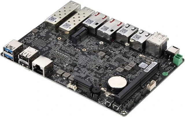 Alt view image 7 of 7 - Qotom Q10922S6 Fanless Mini PC N100, 2X 10G SFP+, 4X 2.5G+2X 10G LAN