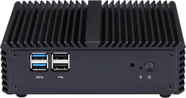 Alt view image 3 of 5 - Qotom Tiny PC Computer Q170P Pentium Processor J3710,Quad Core AES-NI (barebones) Dual LAN,Dual Dispaly,Aluminium Alloy,Win10/ Linux 24/7