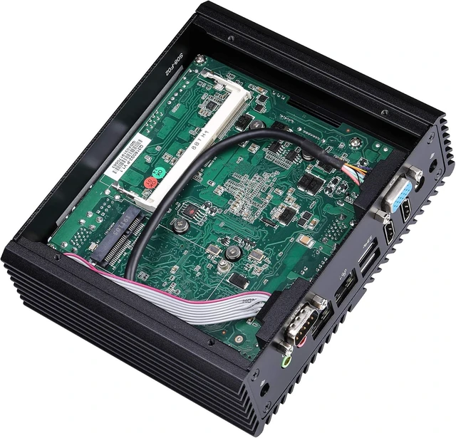 Alt view image 5 of 5 - Qotom Tiny PC Computer Q170P Pentium Processor J3710,Quad Core AES-NI (barebones) Dual LAN,Dual Dispaly,Aluminium Alloy,Win10/ Linux 24/7