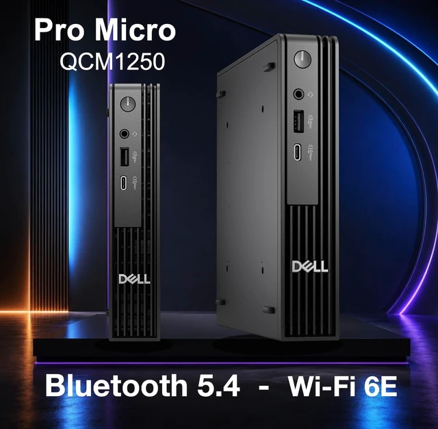 Alt view image 4 of 7 - Dell Pro Micro QCM1250, Intel Core Ultra 5 235T, 8GB RAM, 512GB SSD