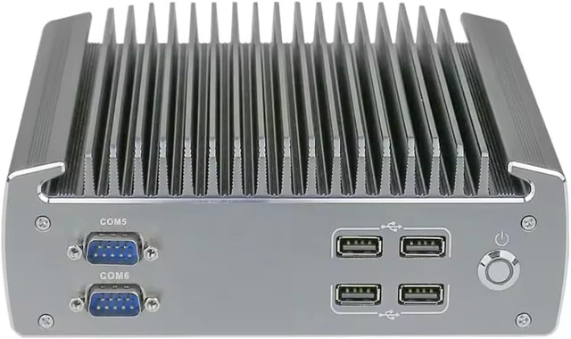Alt view image 3 of 7 - PARTAKER Fanless Industrial PC, Mini Computer, Industrial Computer, Intel I5 6200U, Windows 11/ Linux Ubuntu, I32, 2 x I211-AT LAN, 6 x COM, VGA, HDMI, 16G RAM, 512G SSD