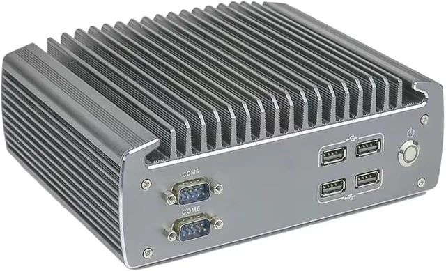 Alt view image 4 of 7 - PARTAKER Fanless Industrial PC, Mini Computer, Industrial Computer, Intel I5 6200U, Windows 11/ Linux Ubuntu, I32, 2 x I211-AT LAN, 6 x COM, VGA, HDMI, 16G RAM, 512G SSD