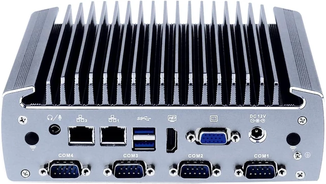 Alt view image 6 of 7 - PARTAKER Fanless Industrial PC, Mini Computer, Industrial Computer, Intel I5 6200U, Windows 11/ Linux Ubuntu, I32, 2 x I211-AT LAN, 6 x COM, VGA, HDMI, 16G RAM, 512G SSD