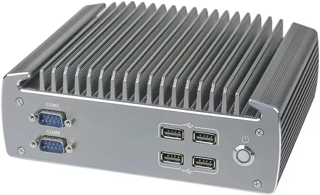 Alt view image 5 of 7 - PARTAKER Fanless Industrial PC, Mini Computer, Industrial Computer, Intel I5 6200U, Windows 11/ Linux Ubuntu, I32, 2 x I211-AT LAN, 6 x COM, VGA, HDMI, 16G RAM, 512G SSD