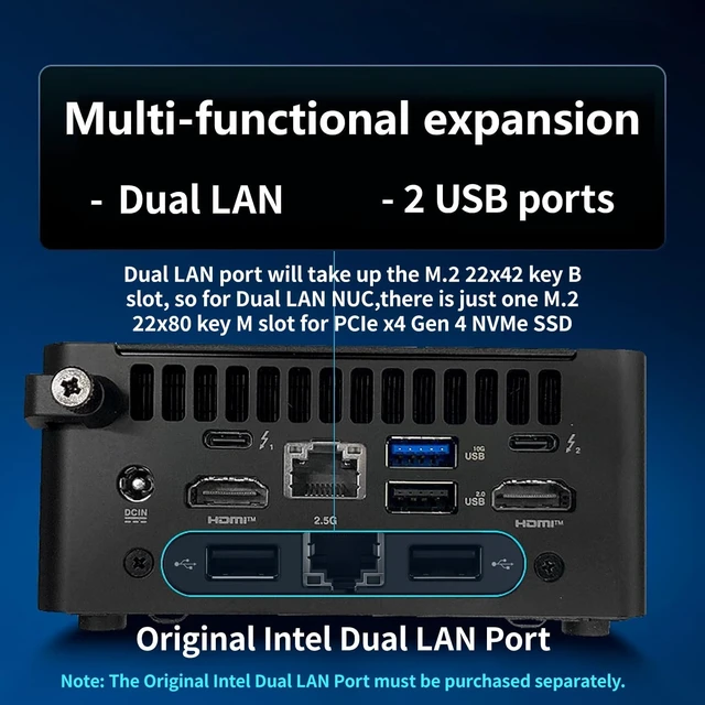 Alt view image 5 of 7 - NUC 15 Pro Mini PC NUC15CRHU5 with Intel Core Ultra5 225H, Wi-Fi 7