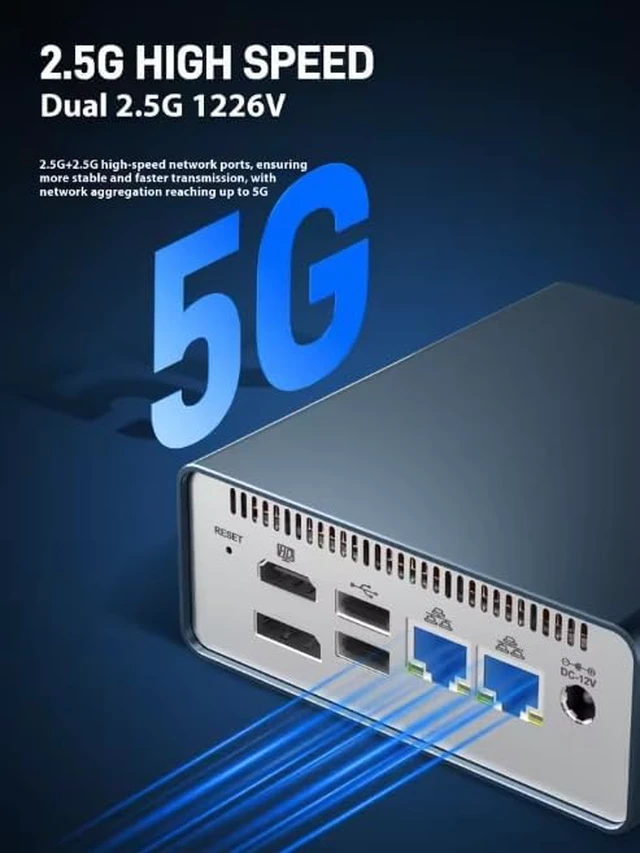 Alt view image 4 of 7 - Firewall Appliance Mini PC,M1S Inter N150 NAS Host Soft Route,4 Cores and 4 Threads,2*Intel i226-V 2.5G,1*DDR5 4800MHz Max 48GB,Supports up to 4*M.2 (PCIE3.0×1) Nvme 2280 (NO RAM NO SSD)