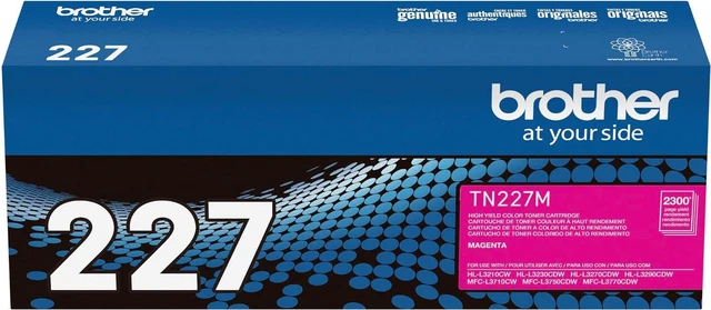 Alt view image 7 of 7 - Brother Original TN227M High-Yield Magenta Toner Cartridge, Higher Yield for Value, Toner Replacement cartridges, Toner for Brother Laser Printers HL-L3210CW, MFC-L3710CW, MFC-L3750CDW, and More