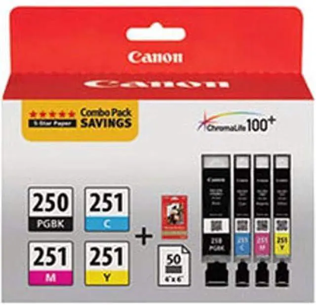 Alt view image 3 of 3 - Canon PGI-250/CLI-251 Ink/Paper Combo Pack Ink