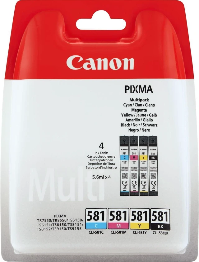 Main image of Canon CLI-581 C/M/Y/BK Multi Pack, 2103C004 (Pack)