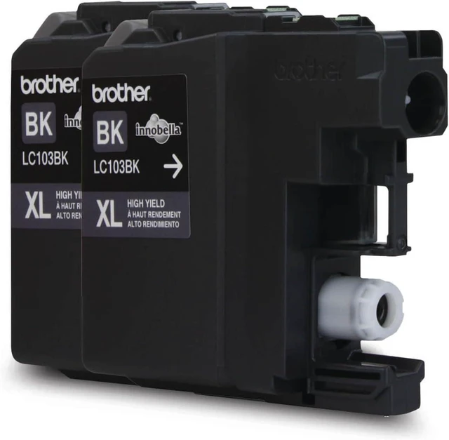 Alt view image 2 of 2 - Brother Genuine LC1032PKS Standard Yield Black Ink Cartridge Value Pack (2), Original Ink Replacement cartridges, Ink for Brother Inkjet Printers MFC-J6520DW, MFC-J6720DW and More