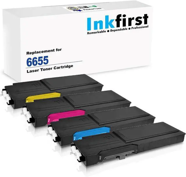 Main image of 1 Set of 4 Inkfirst Compatible Toner Cartridges Replacement for Xerox 6655 WorkCentre 6655 6655i Black, Cyan, Magenta, Yellow