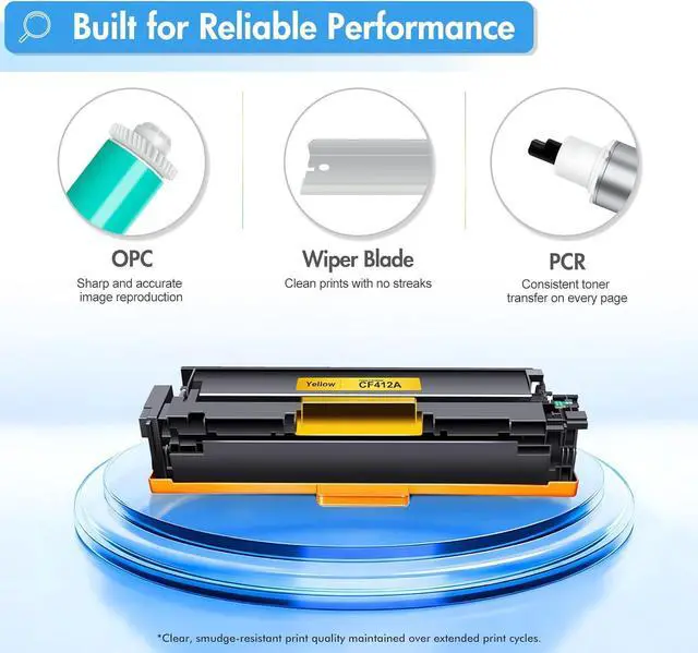 Alt view image 6 of 7 - 410A Toner Cartridge 4 Pack 410X MFP M477fnw M477fdw M477fdn M452dn