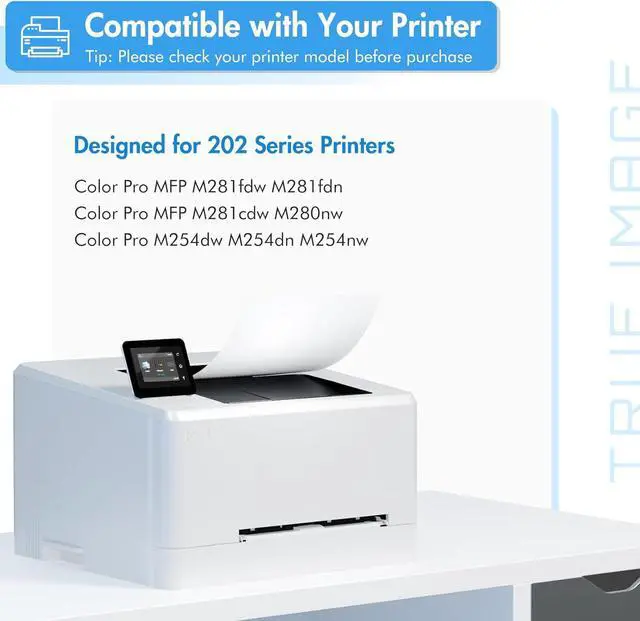 Alt view image 2 of 7 - 202A 202X Toner Cartridges for HP 202 CF500A CF500X M281fdw 5 Pack