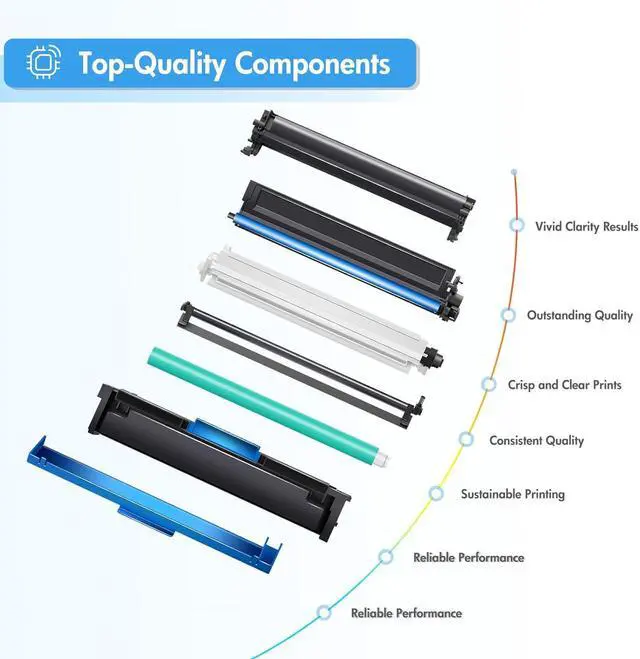 Alt view image 7 of 7 - 202A 202X Toner Cartridges for HP 202 CF500A CF500X M281fdw 5 Pack