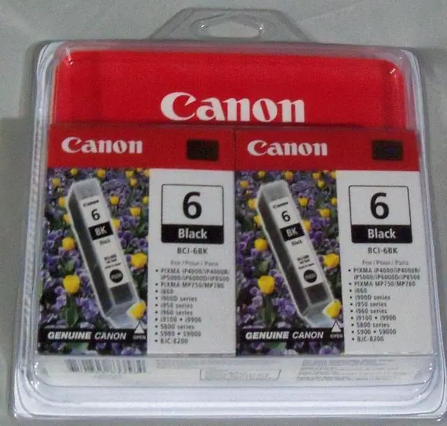 Main image of Canon 4705A037 BCI-6 Black 2 Pack