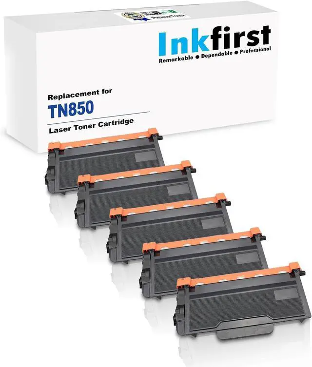Main image of 5 High Yield Inkfirst® Toner Cartridges TN-850 TN850 Compatible Remanufactured for Brother TN-850 Black DCP-L5500DN DCP-L5600DN DCP-L5650DN HL-L5000D HL-L5200DW HL-L5200DWT HL-L6200DWT