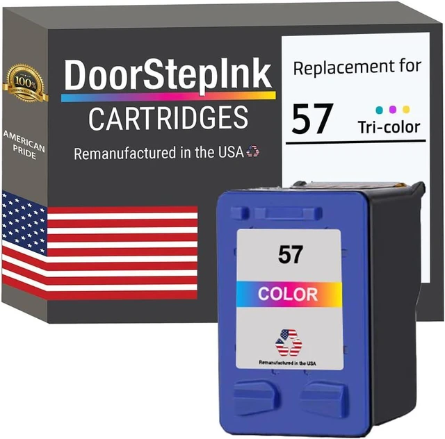Main image of DoorStepInk Remanufactured in The USA Ink Cartridge Replacements for HP 57 1 Color C6657 for HP Deskjet 450 5150 5550 5650 OfficeJet 4110 4215 5505 5510 Photosmart 7150 7260 7350 PSC 1110 1118 1200